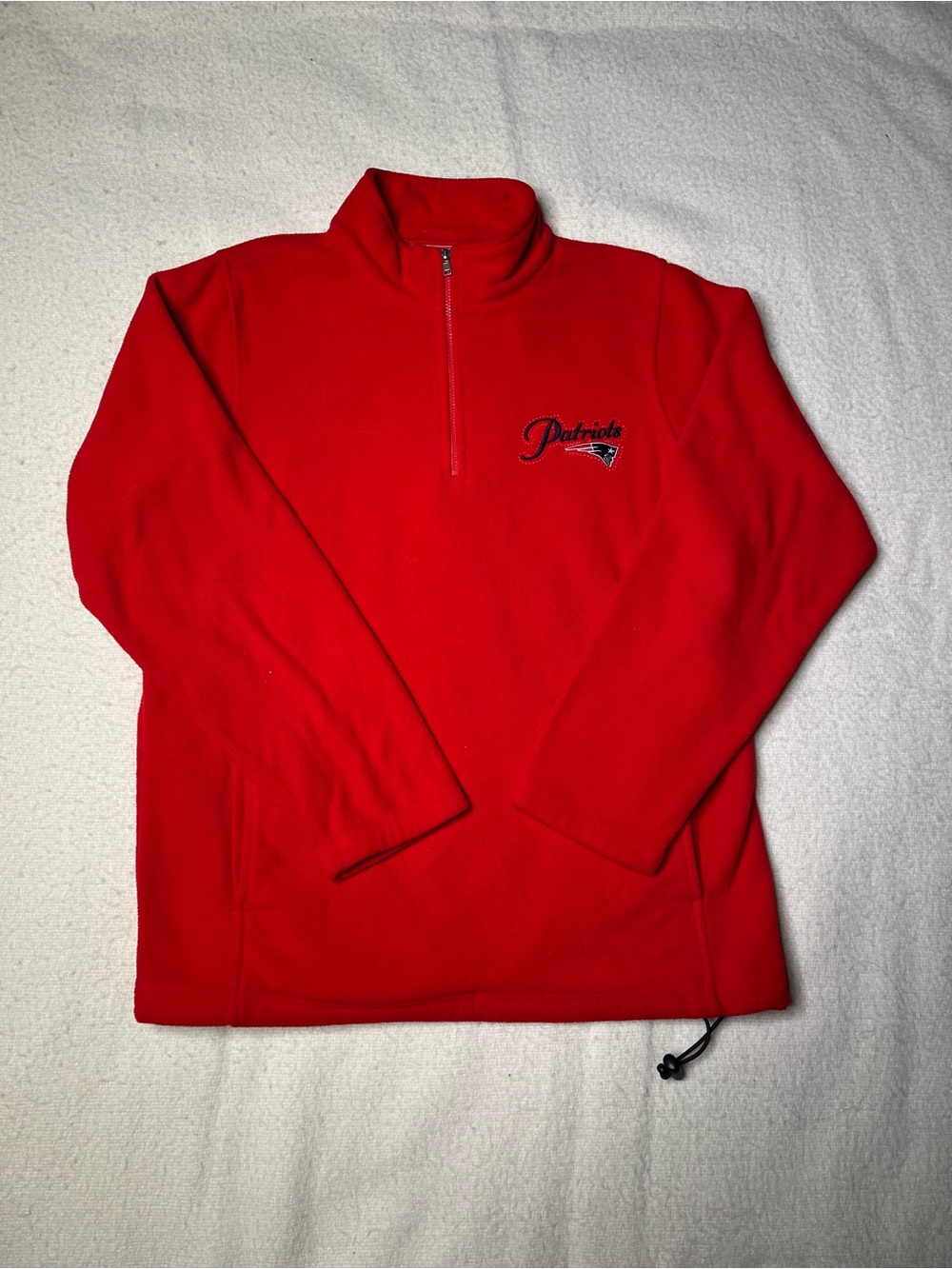 Vintage 00s NFL New England Patriots Red Fleece Pullover Sweatshirt Women’s M/L